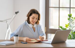 woman working in the office