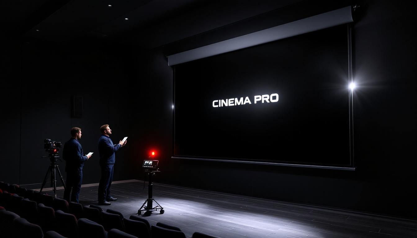 découvrez l'écran de projection enroulable, l'outil indispensable pour les professionnels du cinéma alliant praticité et qualité d'image exceptionnelle.