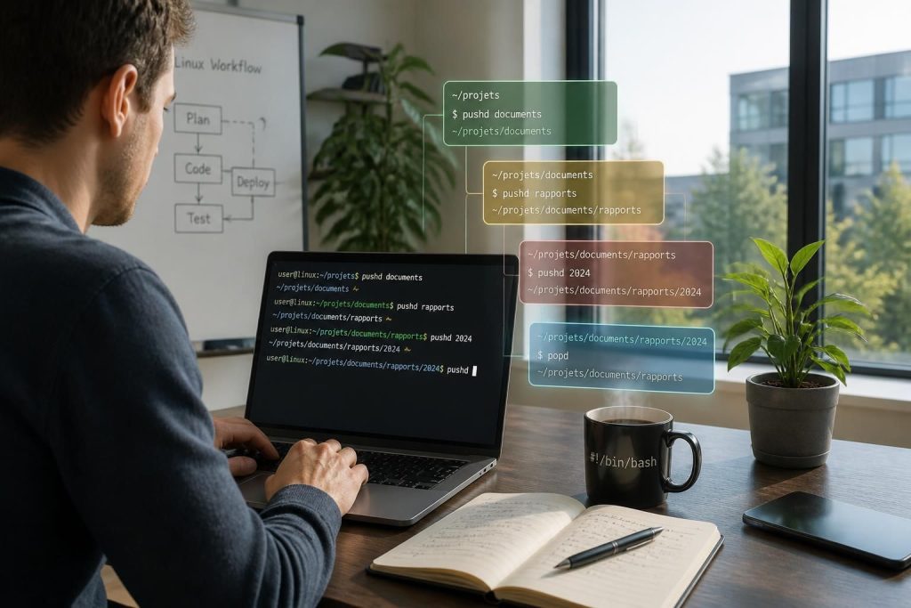 découvrez comment optimiser votre navigation en ligne de commande sur linux avec la commande $pushd pour gagner en efficacité et productivité.