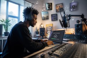 distrokid offre aux artistes indépendants la possibilité de mettre en ligne un nombre illimité de morceaux rapidement et facilement, pour une diffusion mondiale sans limites.