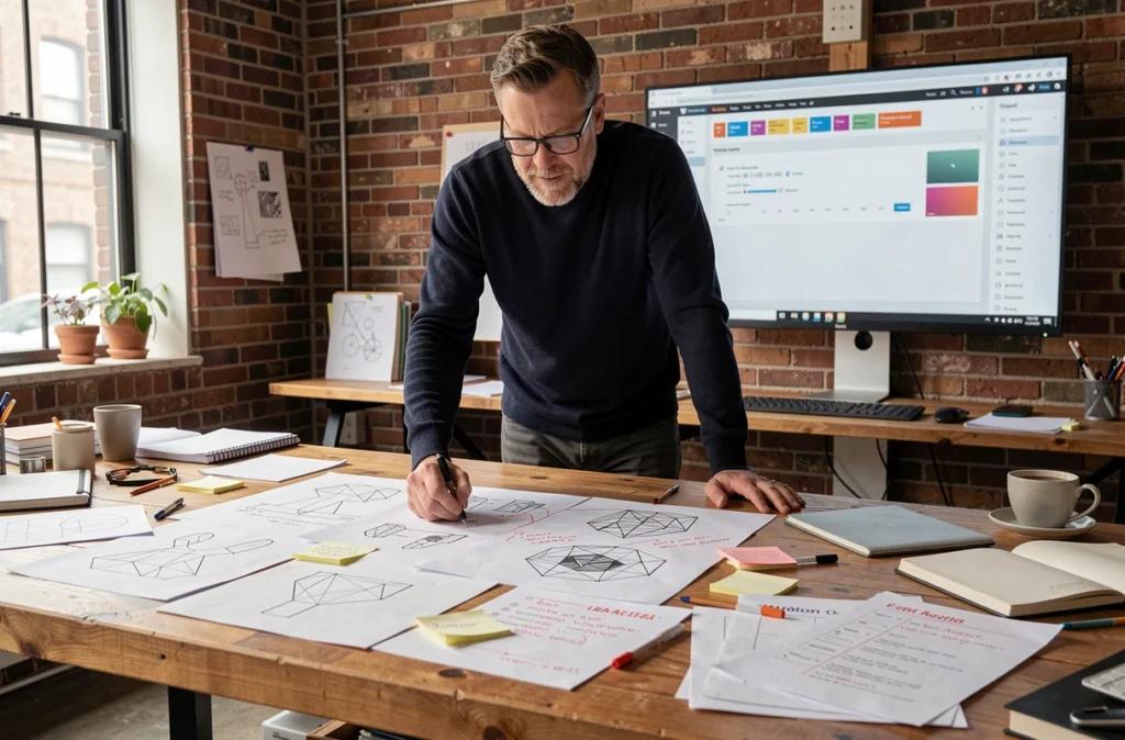 Designer UX travaillant sur l'audit et la refonte d'un site WordPress pour améliorer le taux de conversion